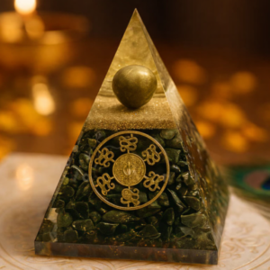 pyrite zibu coin wealth magnet pyramid for vastu remedy, prosperity & energy protection