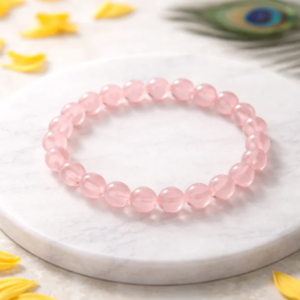 premium rose quartz 8mm bead bracelet, vastu remedy for love, heart healing & relationships — natural pink crystal mala